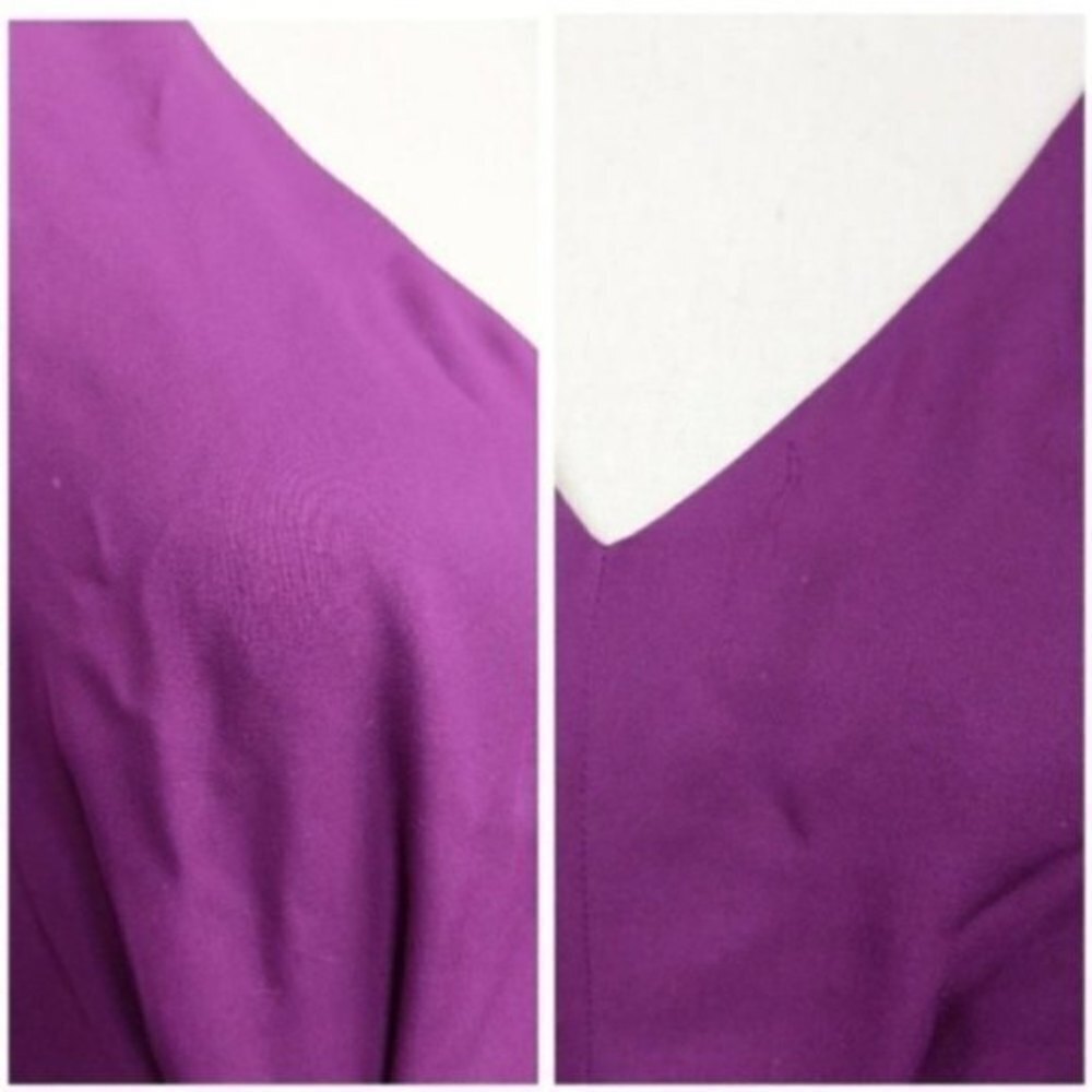 Tibi Pleated Wrap Ruffle Sleeve Keyhole Silk Dress 8 - Picture 5 of 8